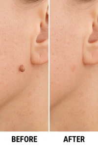 Skin tags removal Deanshanger before and after